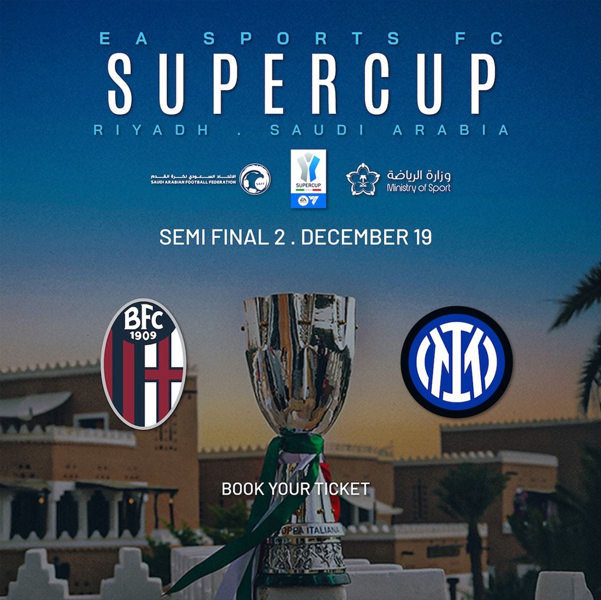 Bologna FC vs Inter Milan - Italian Super Cup Tickets