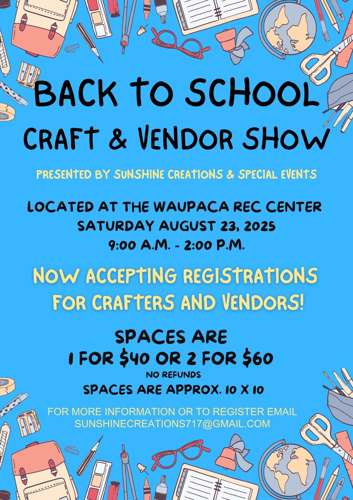 Back To School Craft & Vendor Show