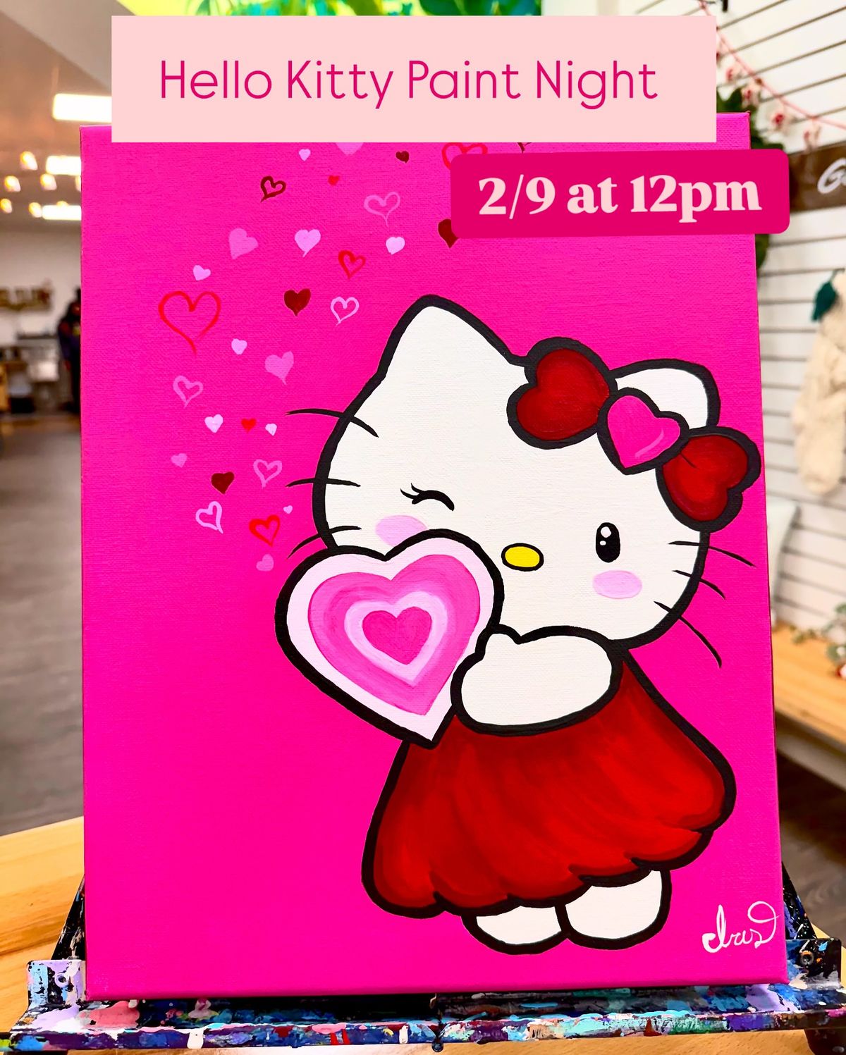 Hello Kitty Paint Night 2\/9 at 12pm