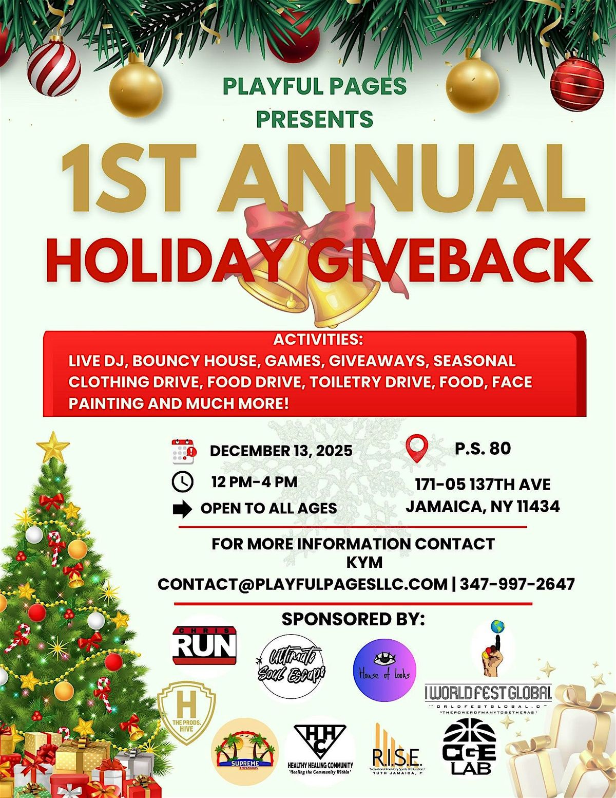 Playful Pages Holiday Giveback Event