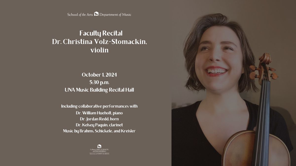 Faculty Recital, Dr. Christina Volz-Stomackin, violin