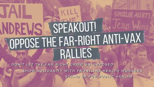 Adelaide Speakout: Oppose the far-right, anti-vax rallies