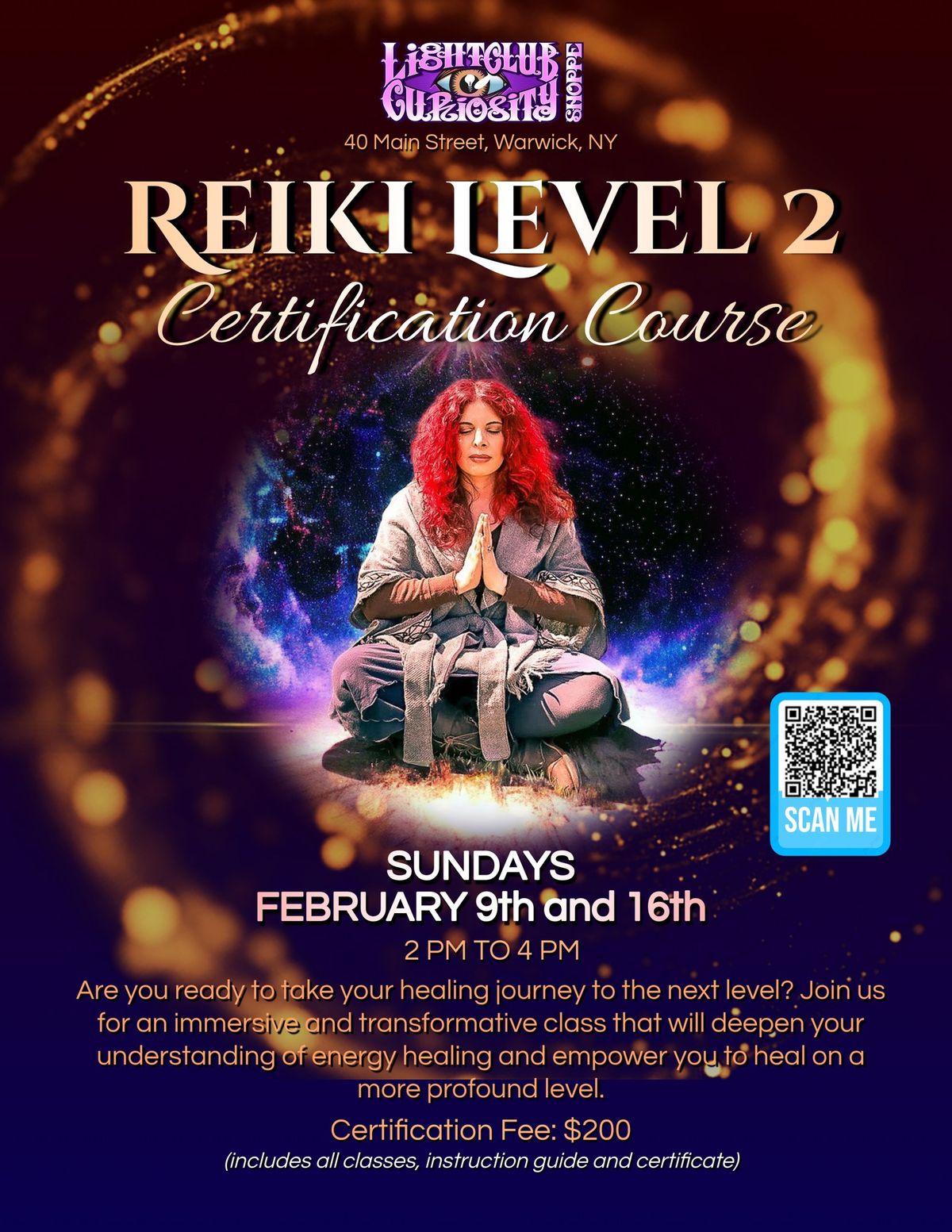 Reiki Certification Level II February 2025