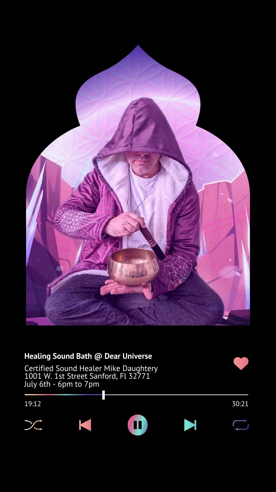 Healing Sound Bath With Certified Sound Healer Mike D @ Dear Universe