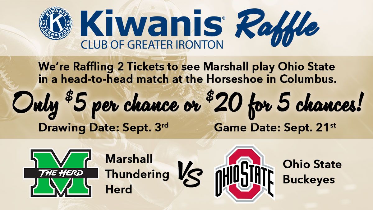 Kiwanis Club of Greater Irontons Ohio State vs. Marshall Football