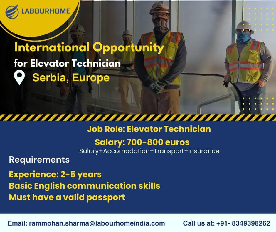 Lift Technician Job Opening in Serbia