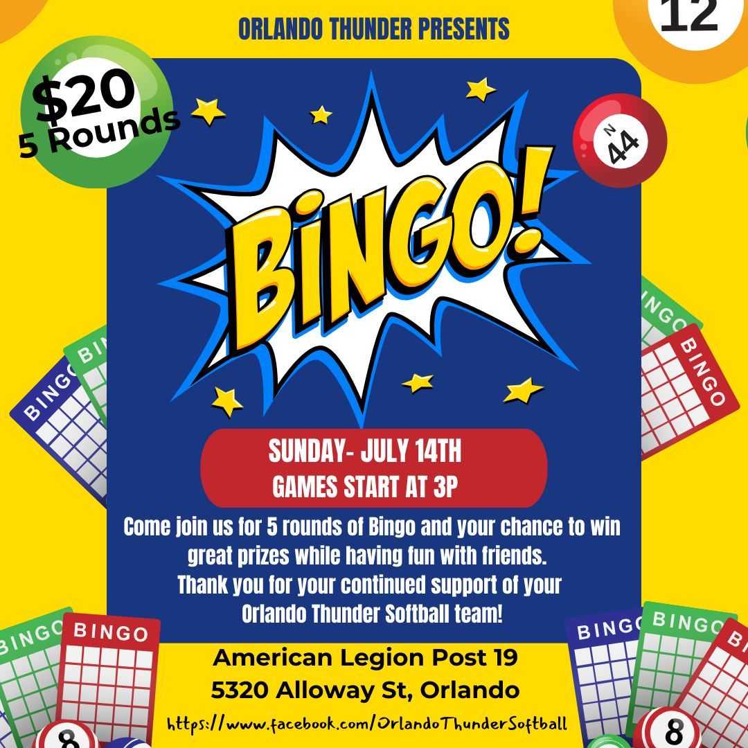 Orlando Thunder Bingo!