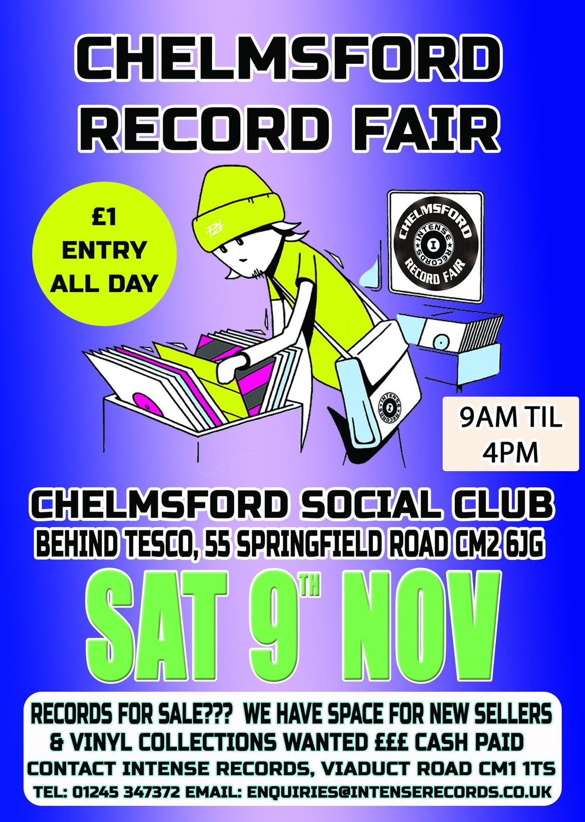 Chelmsford Record Fair Sat 9th November