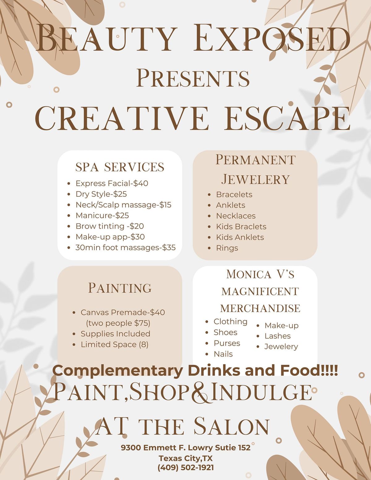 Creative Escape: Paint, Shop and Indulge at the Salon