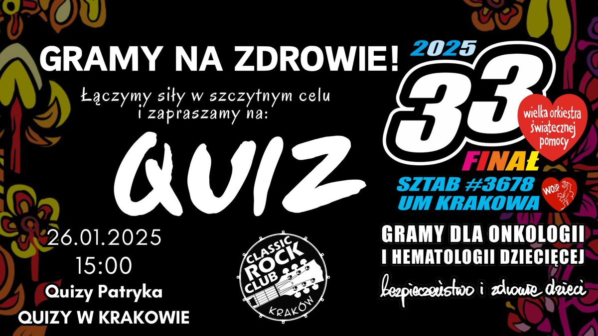 Gramy na zdrowie - Quiz dla Wielkiej Orkiestry \u015awi\u0105tecznej Pomocy