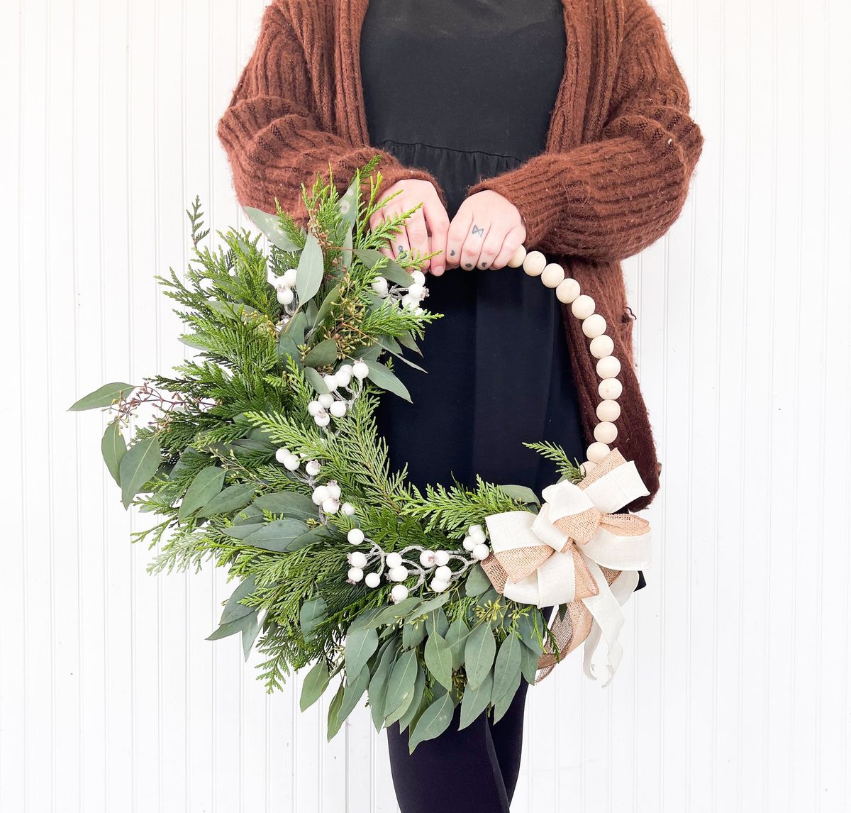 Natural Beaded Hoop Wreath Workshop (Sunday, Nov., 17th @ 2PM)