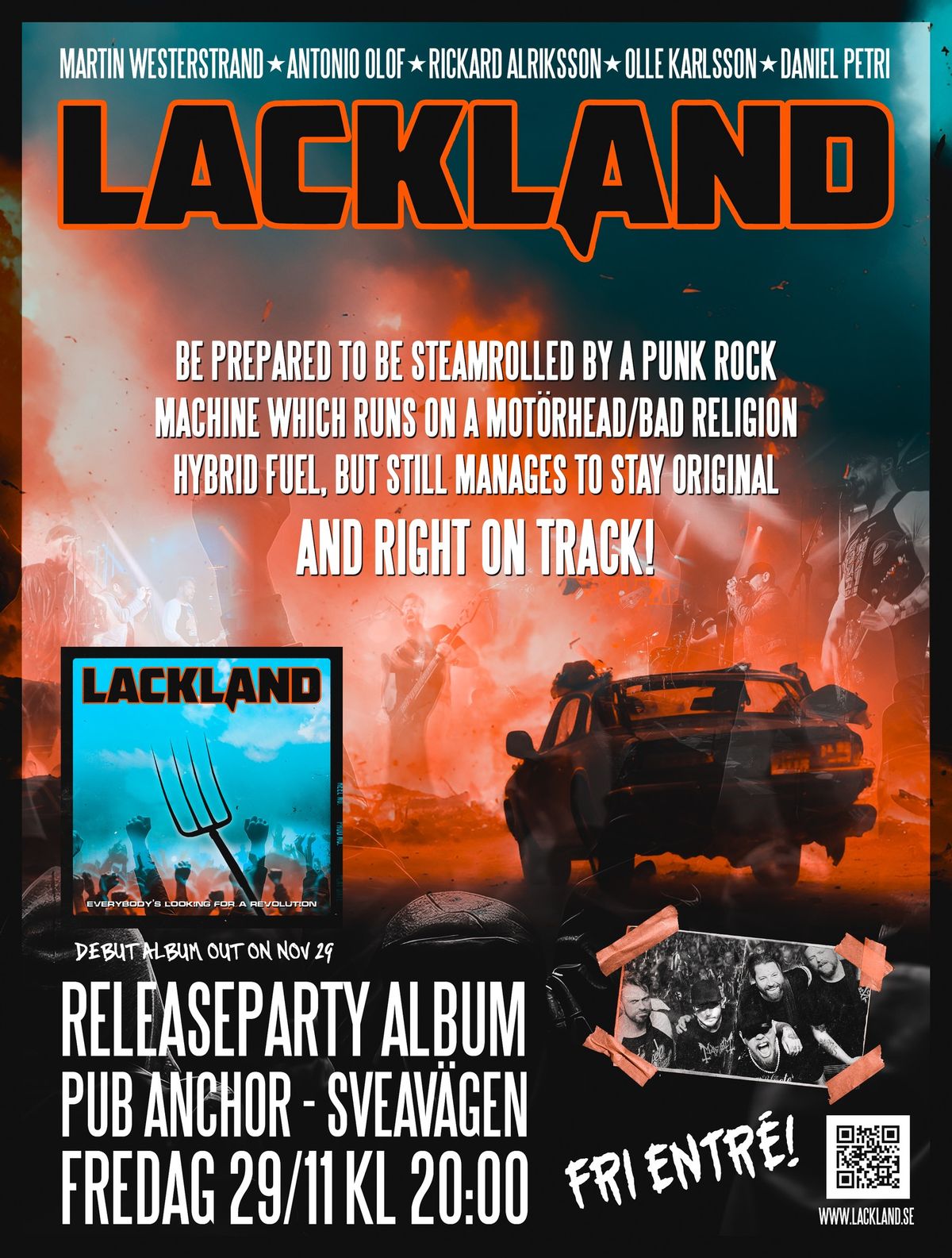 LACKLAND Releaseparty Album - Live STOCKHOLM