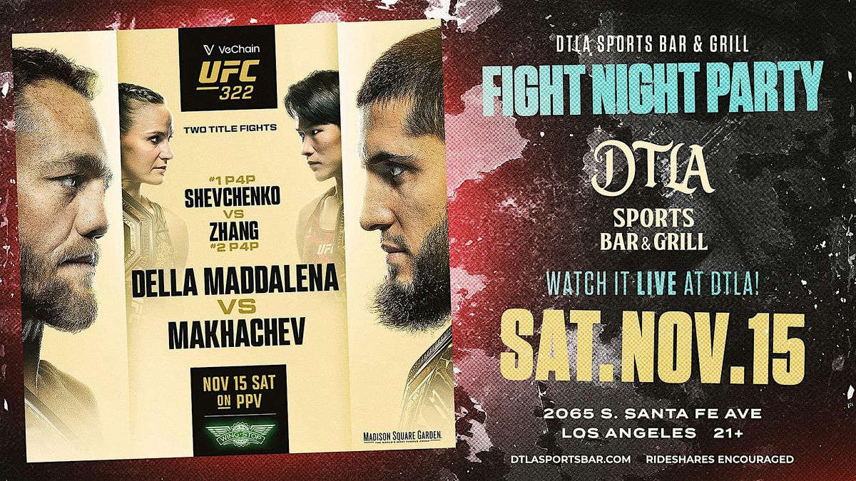 UFC 322 Fight Night Party @ DTLA Sports Bar & Grill