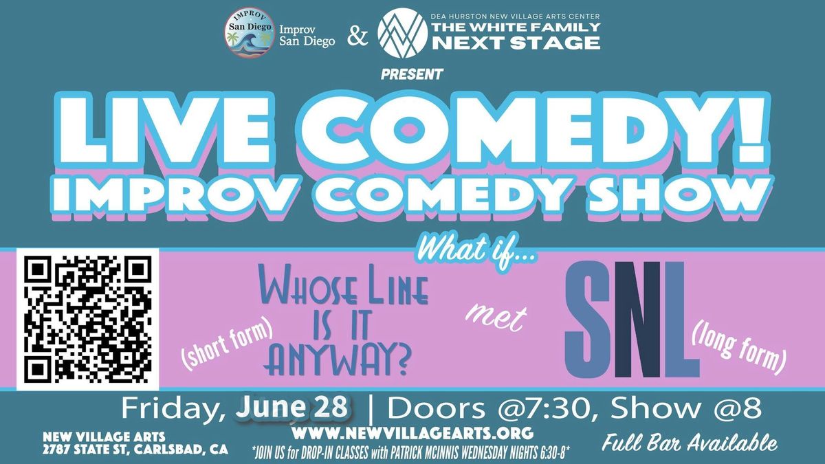 Improv Comedy Show & All-Play Jam at New Village Arts, Carlsbad Village