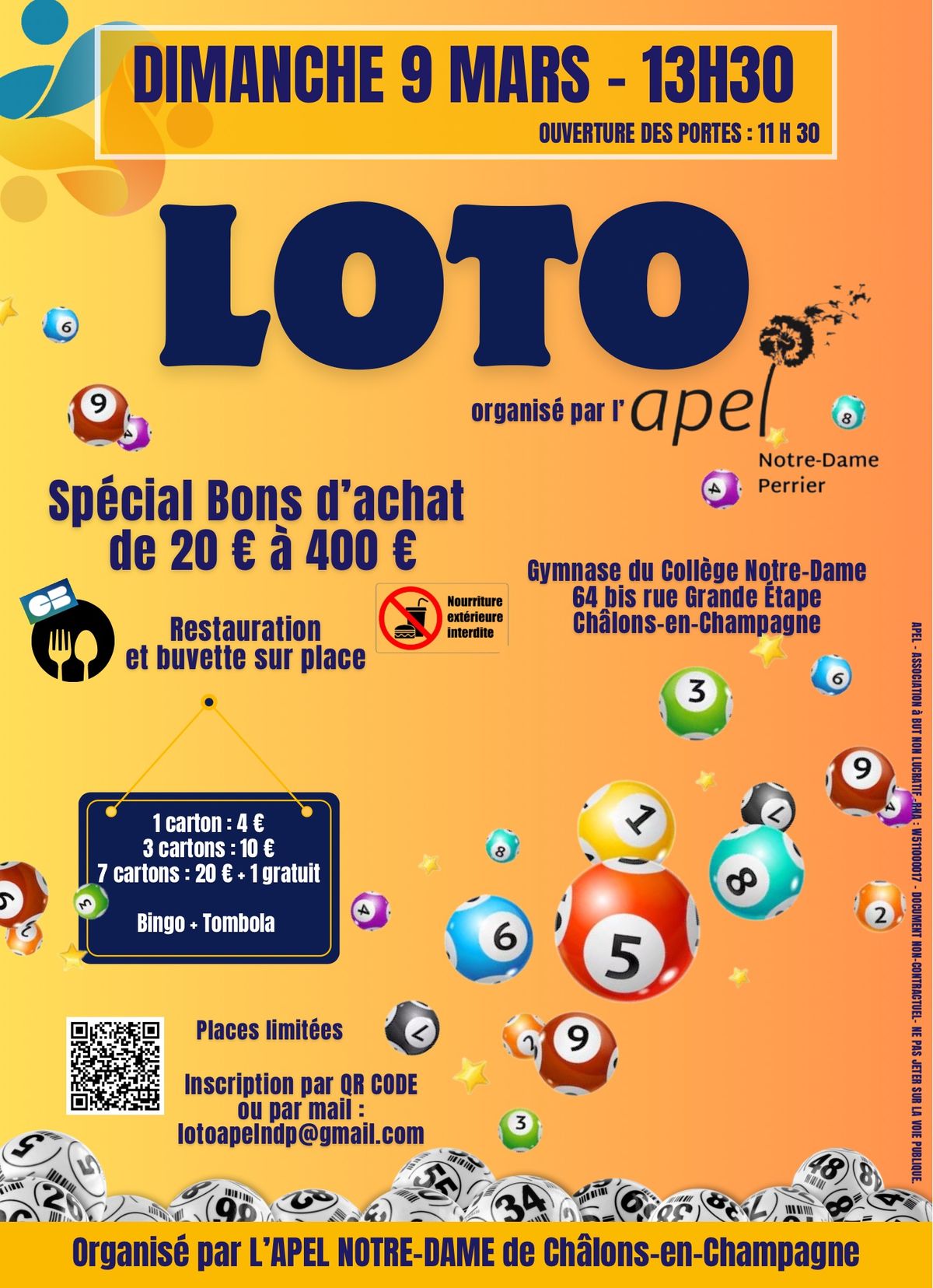 LOTO DE L\u2019APEL NOTRE-DAME