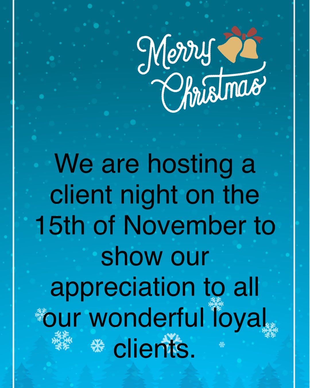 Client Christmas night \ud83e\udd42\ud83e\udd42