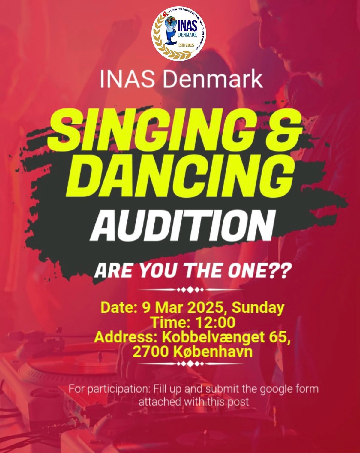 INAS Denmark Singing & Dancing Audition