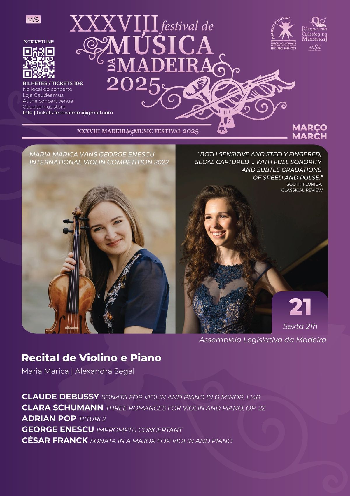 RECITAL DE VIOLINO E PIANO