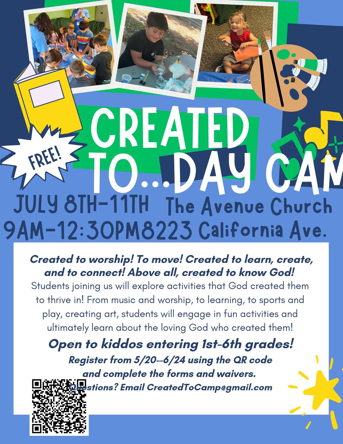 Kids Camp at The Avenue Church Riverside