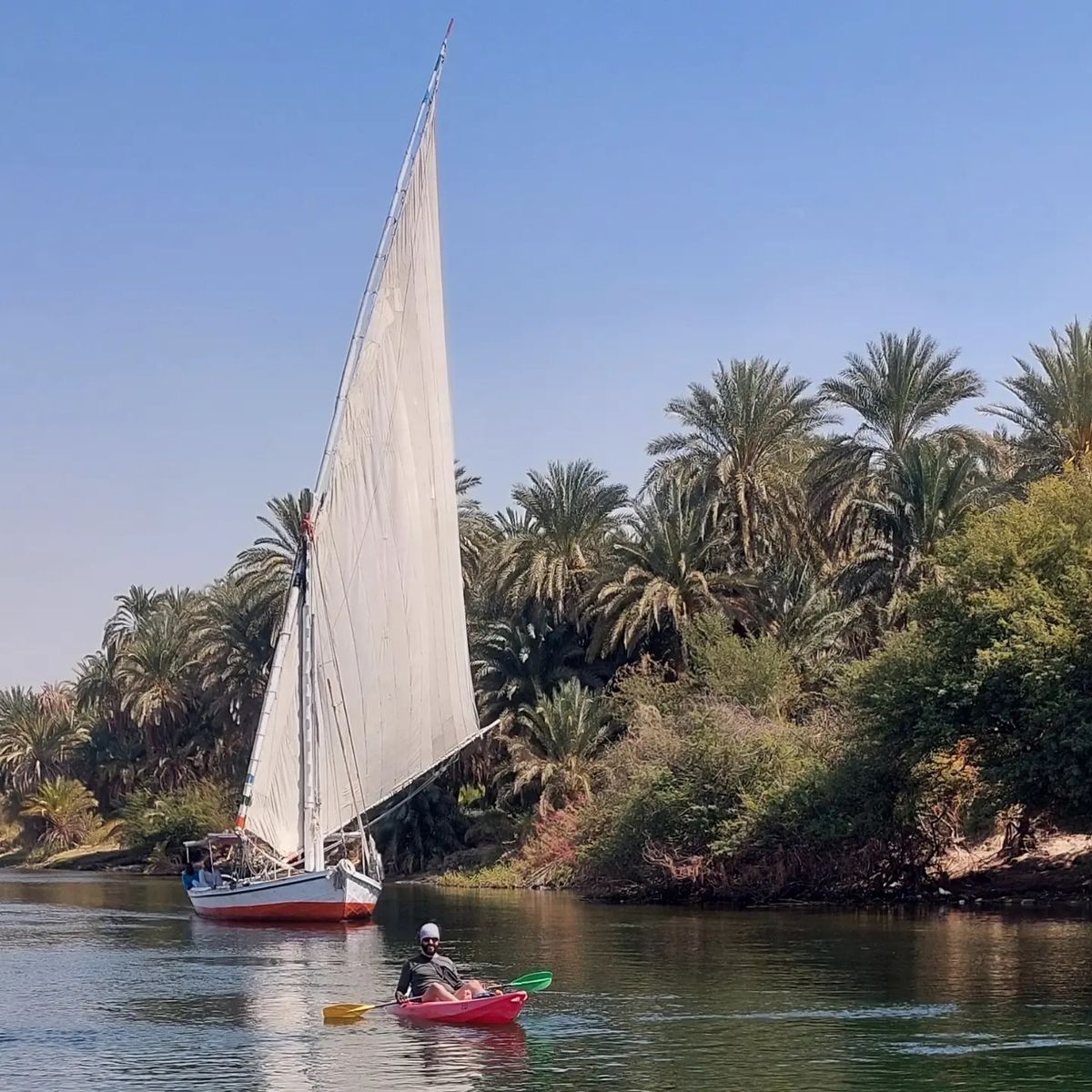 Aswan to Kom-Ombo Kayaking and Sailing