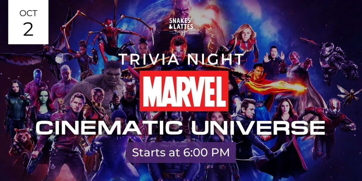 Marvel MCU Trivia Night - Snakes & Lattes Tucson