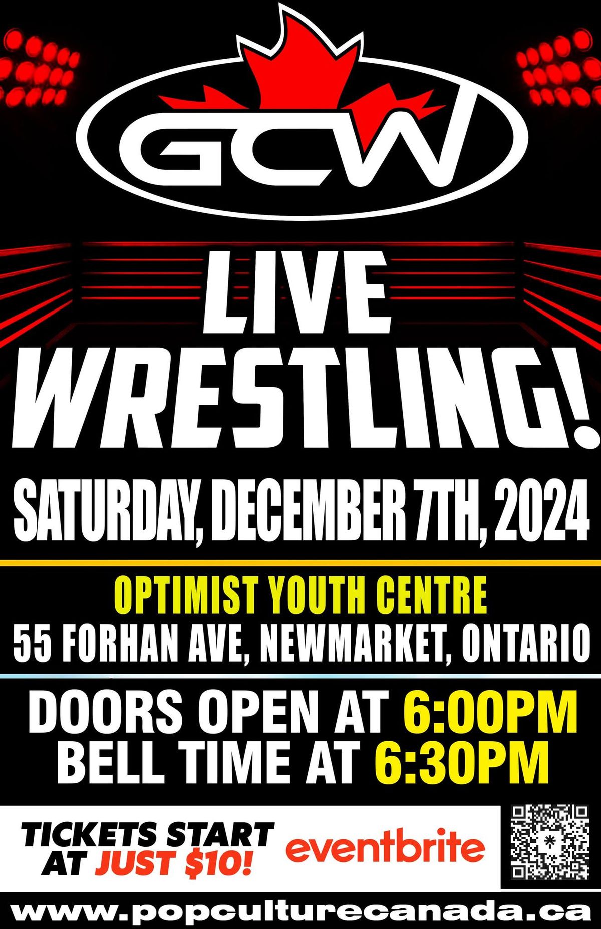 GCW : NEWMARKET : LIVE WRESTLING : DECEMBER 7TH 2024