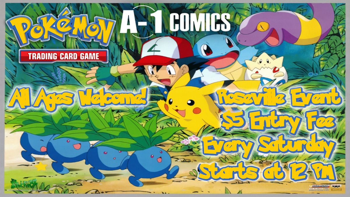 Pokemon TCG Tournament: Roseville Store, 12 PM, $5 Entry Fee, All-Ages