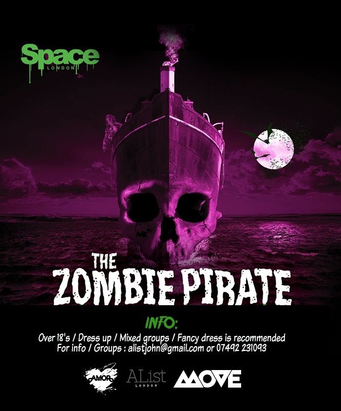 Zombie Pirate Ship Halloween Boat party 