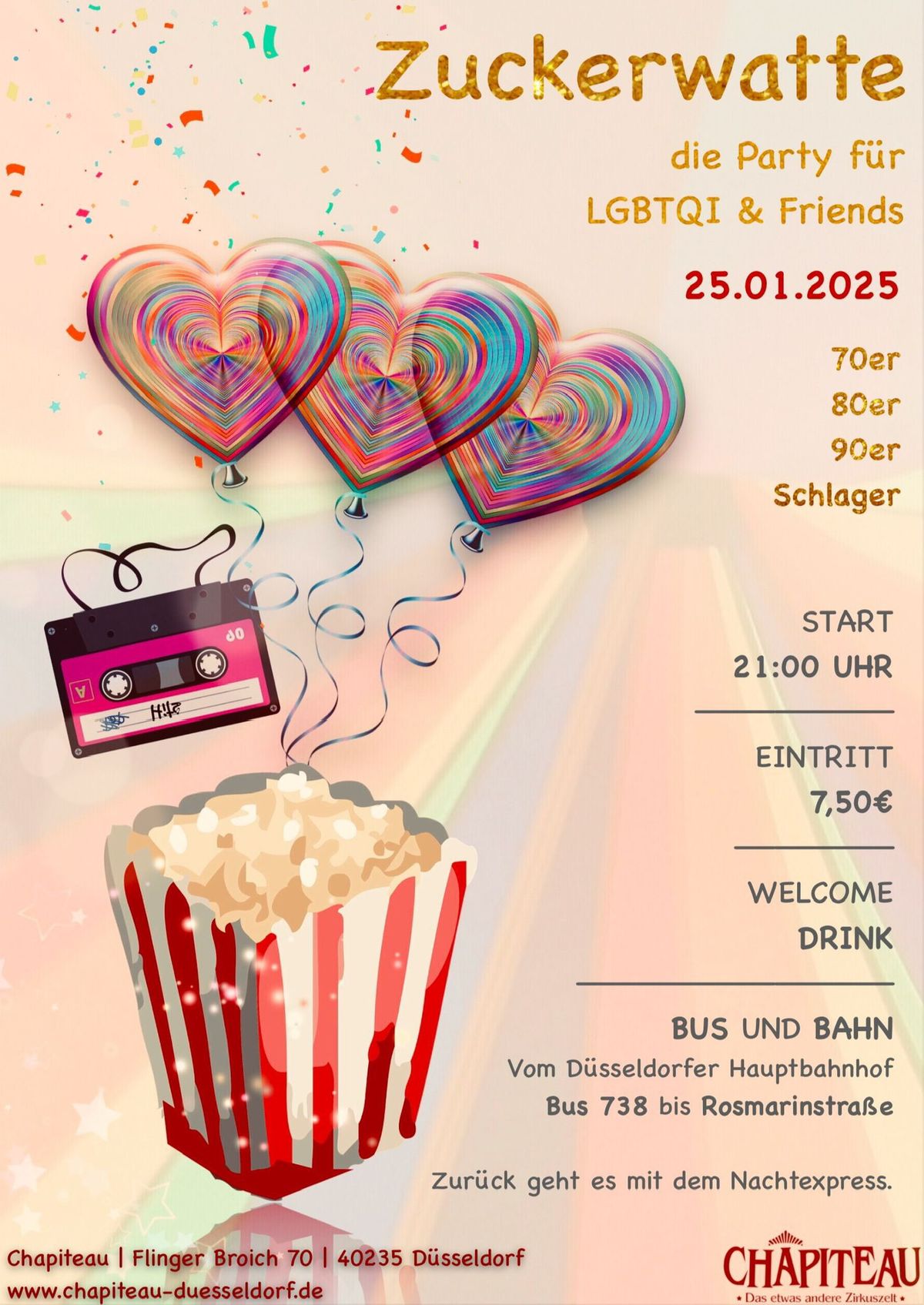 Zuckerwatte! Die Party f\u00fcr LGBTQI & Friends 