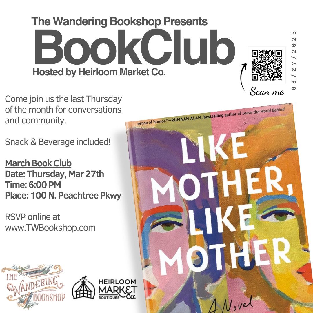 March Book Club at Heirloom Market Co in conversation with The Wandering Bookshop