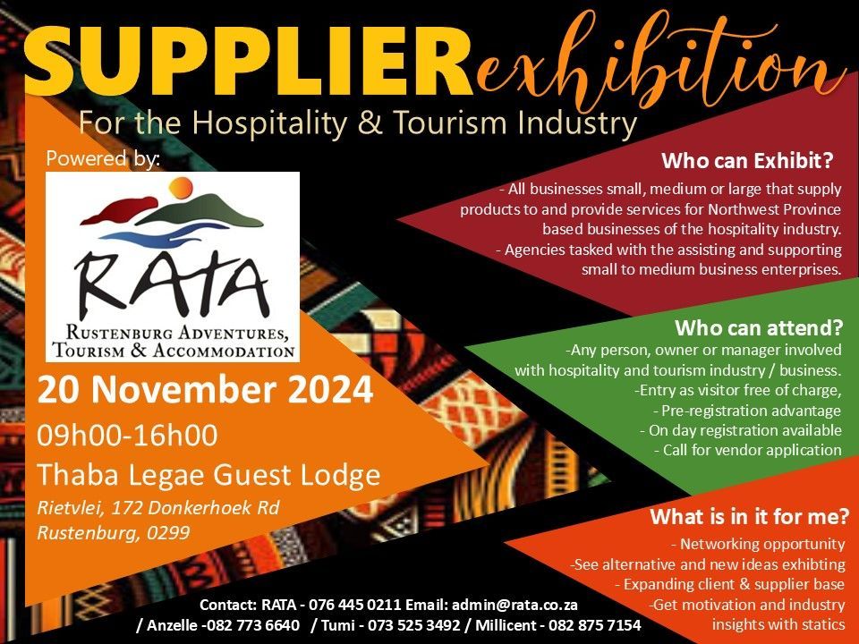 RATA Supplier Exhibition for the Hospitality & Tourism Industry