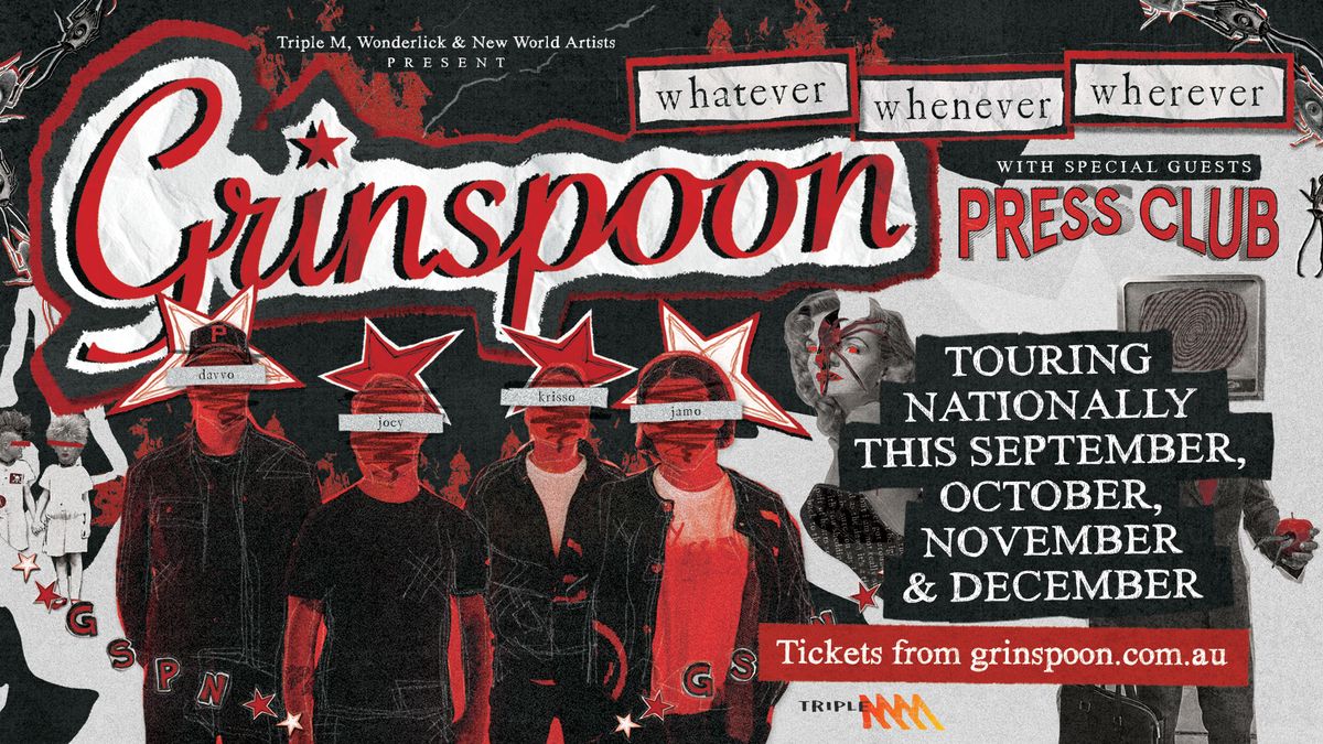 Grinspoon 'whatever, whenever, wherever' Australian Tour 2024