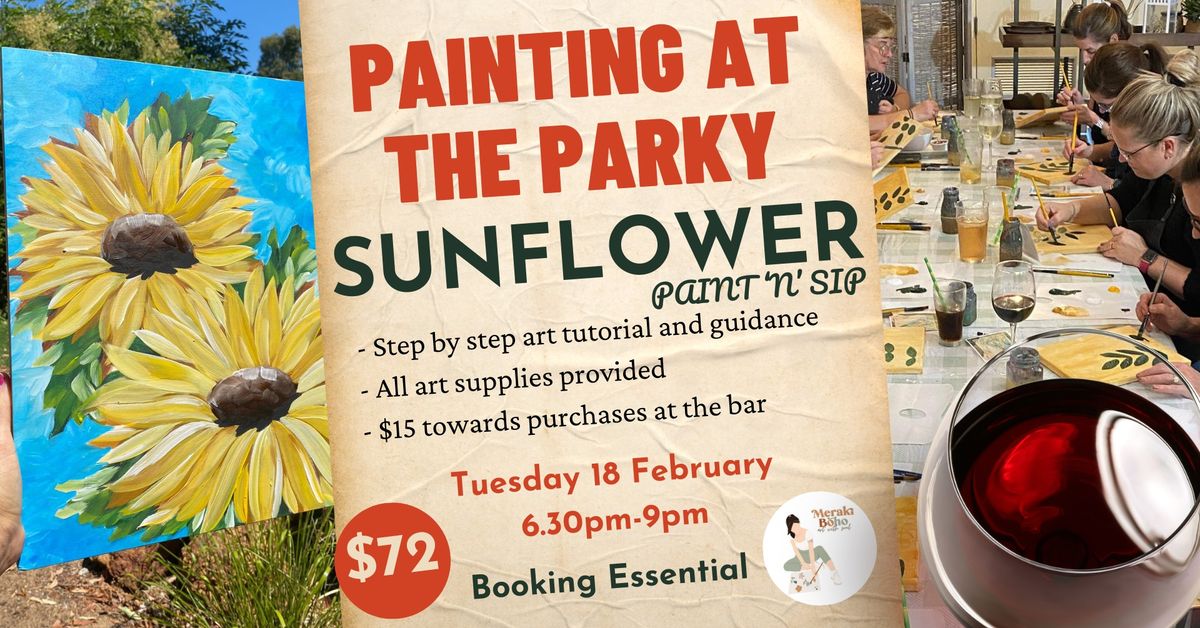 Sunflower Paint 'n' Sip with Meraki Boho