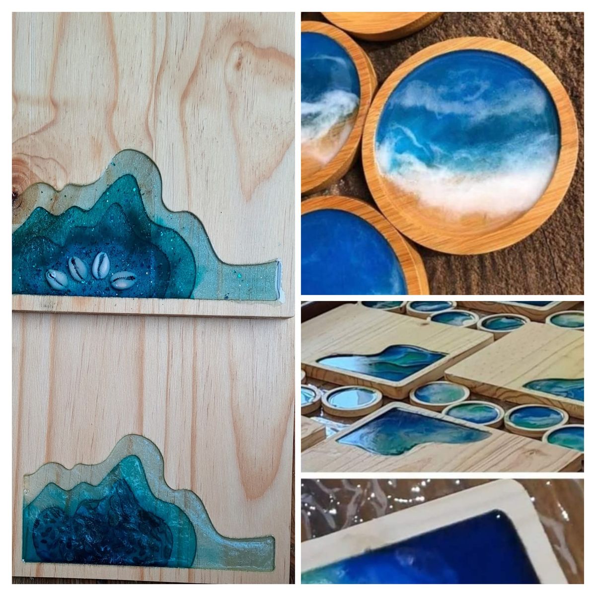 Ocean-inspired Resin Cheeseboard and Coasterset Workshop