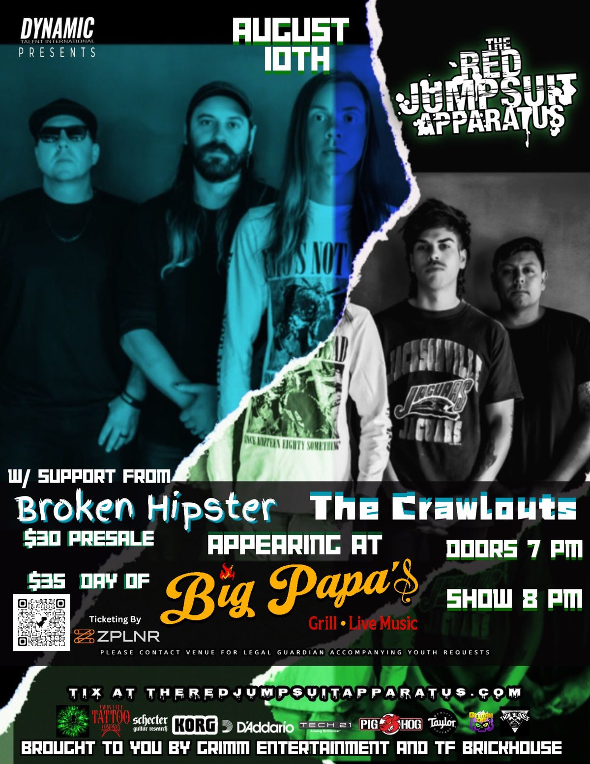 The Red Jumpsuit Apparatus- Comes To Big PAPA's Grill 