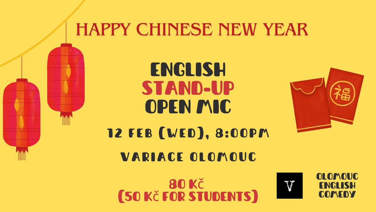 English Stand-up Open Mic (Happy Chinese New Year!)