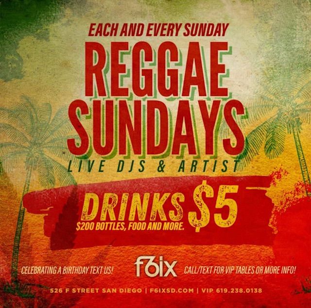 REGGAE SUNDAYS AT F6IX | SEPTEMBER 29TH EVENT