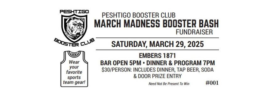 2025 Peshtigo Booster Bash Fundraiser