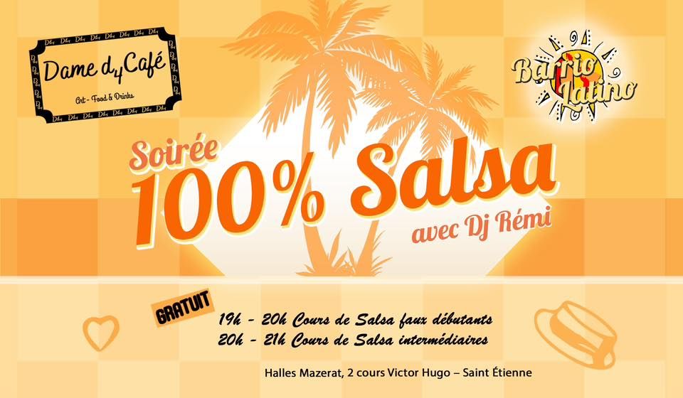 Soir\u00e9e 100% salsa \u00e0 la Dame D4 Caf\u00e9