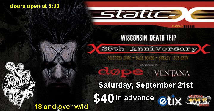 STATIC-X day two at The Machine Shop