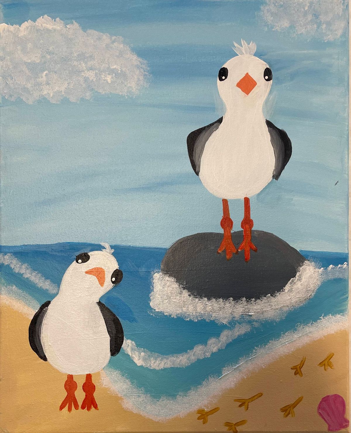 TWO for TUEsday - Seagulls Canvas Paint & Sip Class