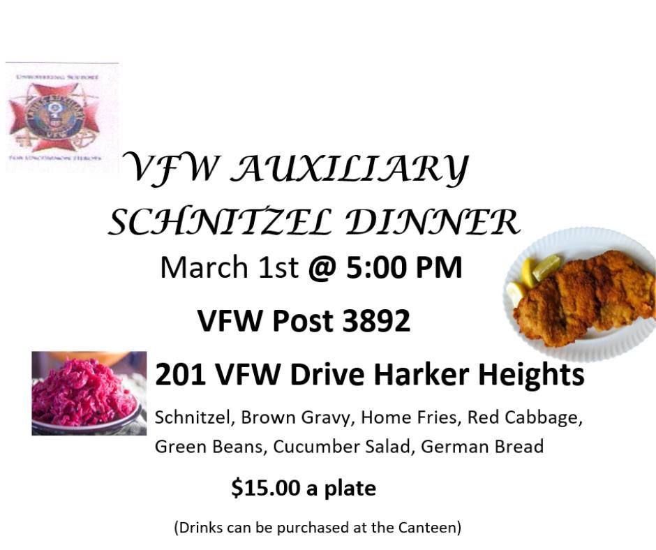 Auxiliar's Schnitzel Dinner