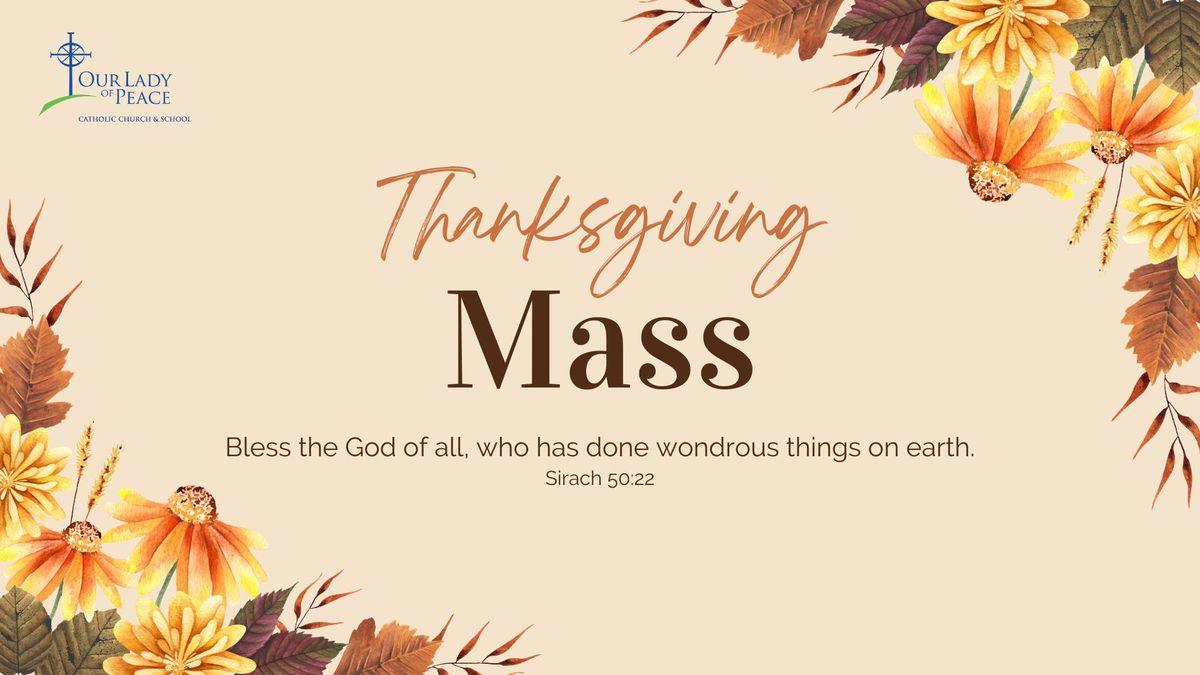 Thanksgiving Day Mass & Food Blessing