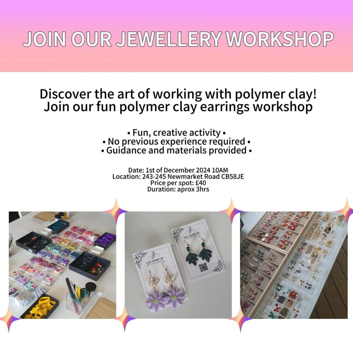 Polymer Clay Earrings Workshop