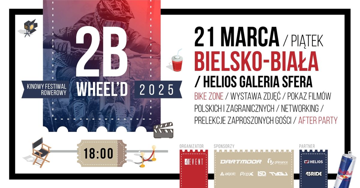 Kinowy festiwal rowerowy - 2B WHEEL'D 2025 - Bielsko-Bia\u0142a - kino Helios 