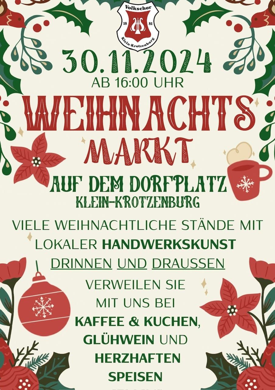 Weihnachtsmarkt auf dem Dorfplatz