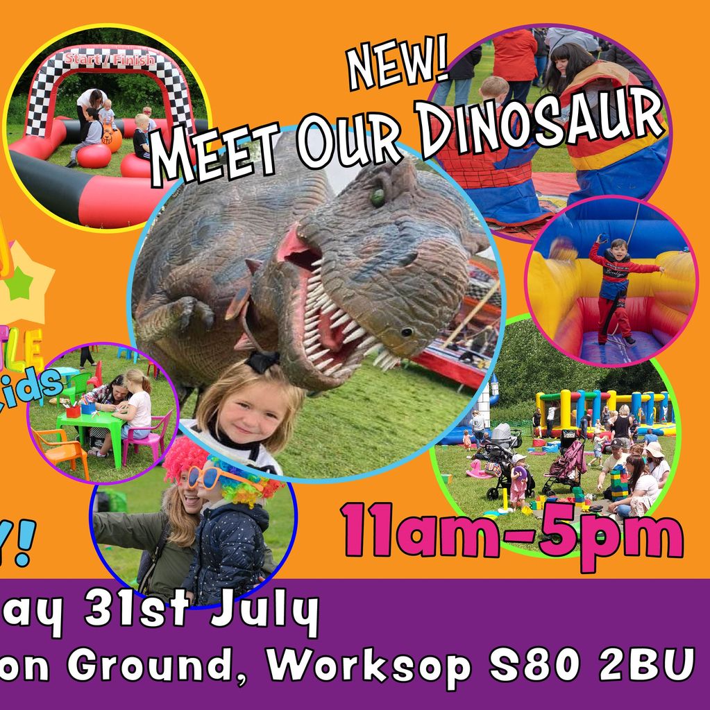 Funtopia festival with dinosaur encounters at worksop, Bracebridge ...