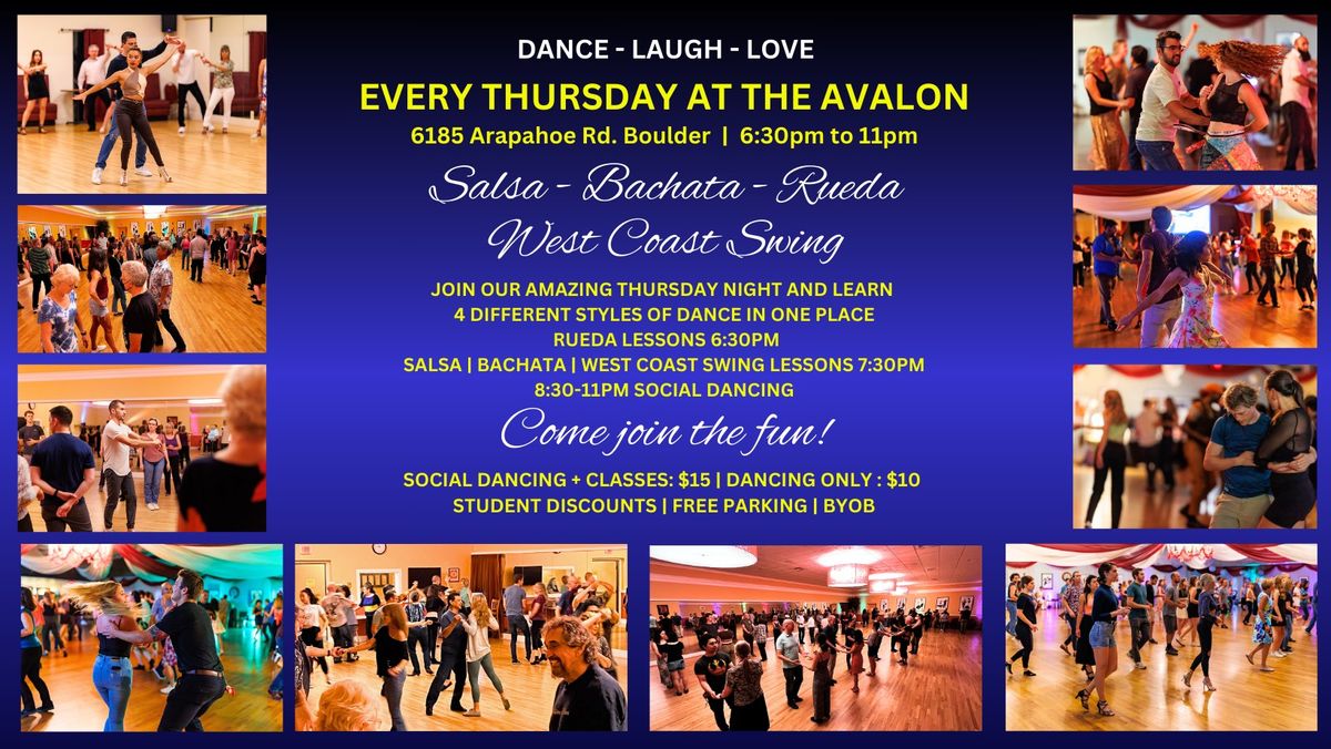 Salsa, Rueda, Bachata & West Coast Swing! Let's Dance!!!