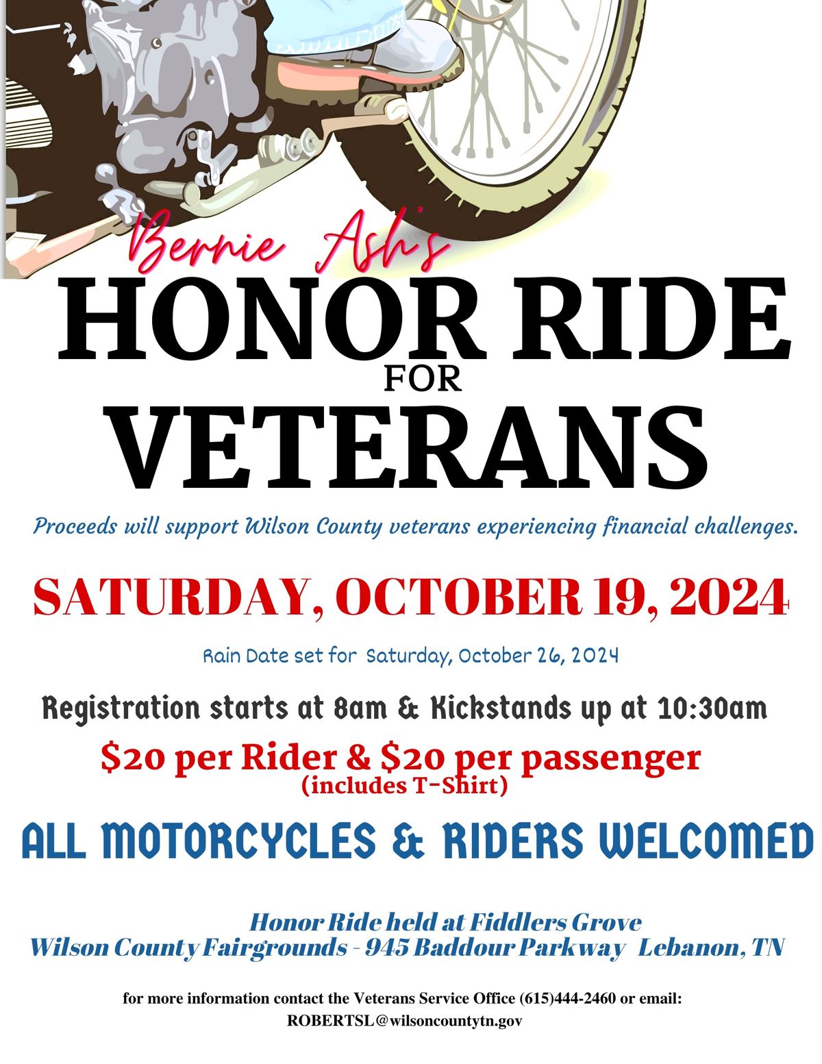 Bernie Ash\u2019s Honor Ride for Veterans 