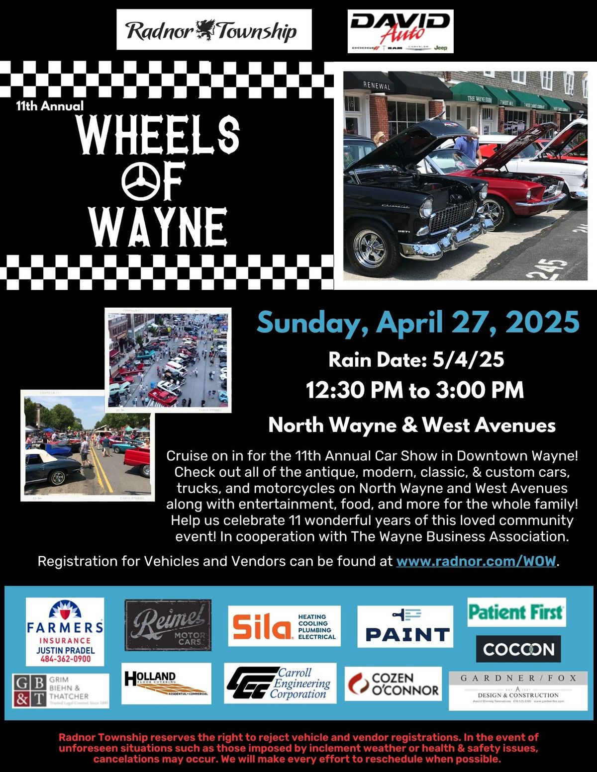 11th Annual Wheels of Wayne Car Show